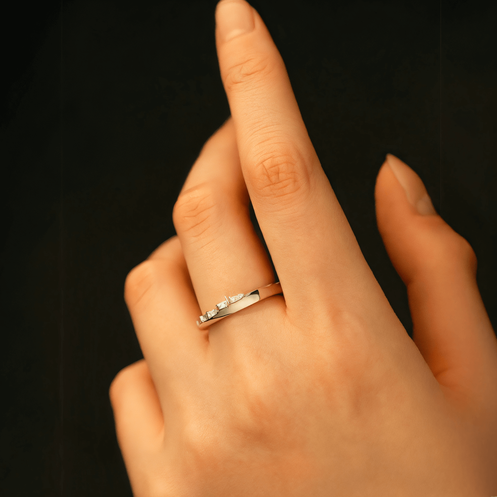 【Mt. Saint Elias】Hand-Engraved Mount Ring Mens/Womens Wedding Ring