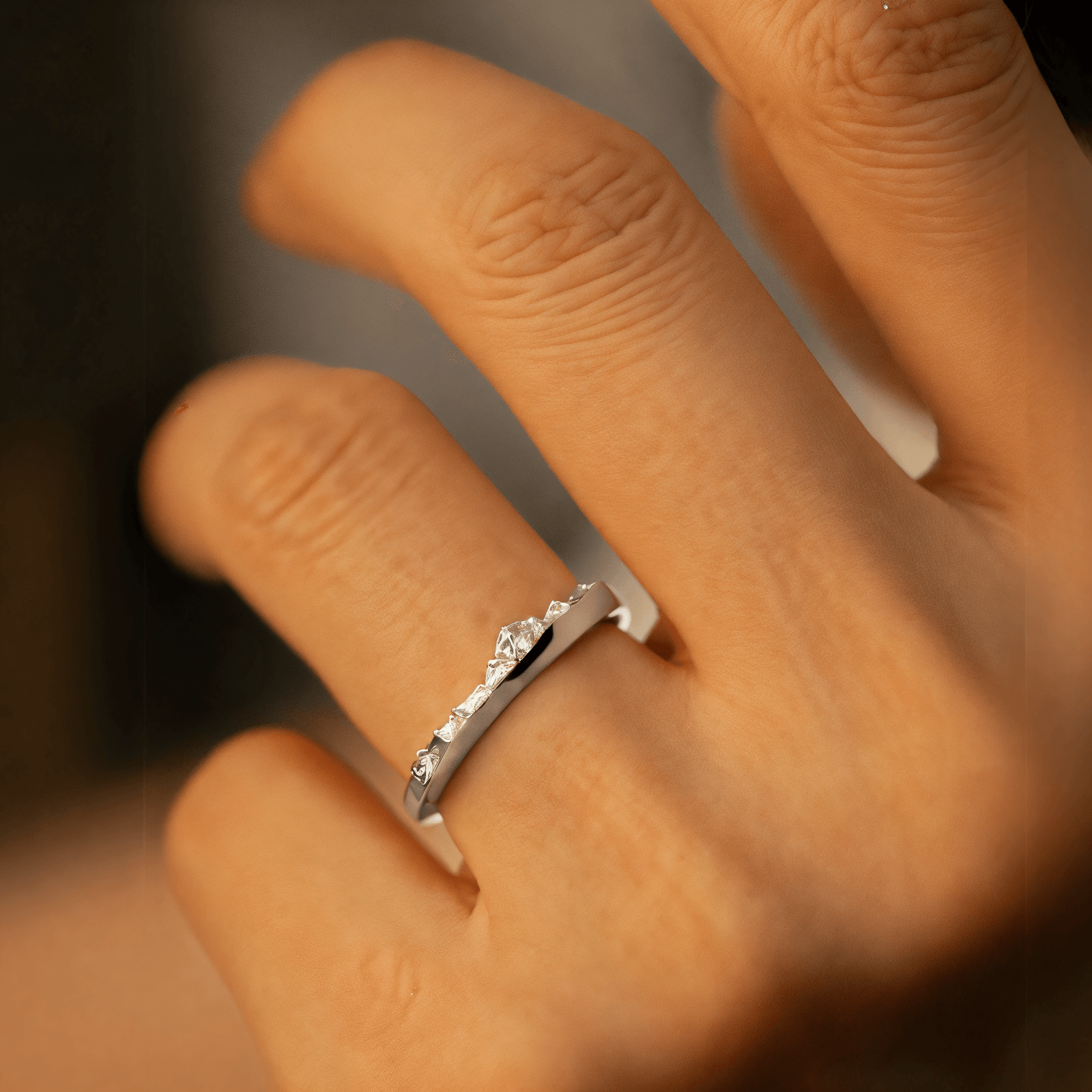 【Mt. Denali】Hand-Engraved Mount Mens/Womens Wedding Ring