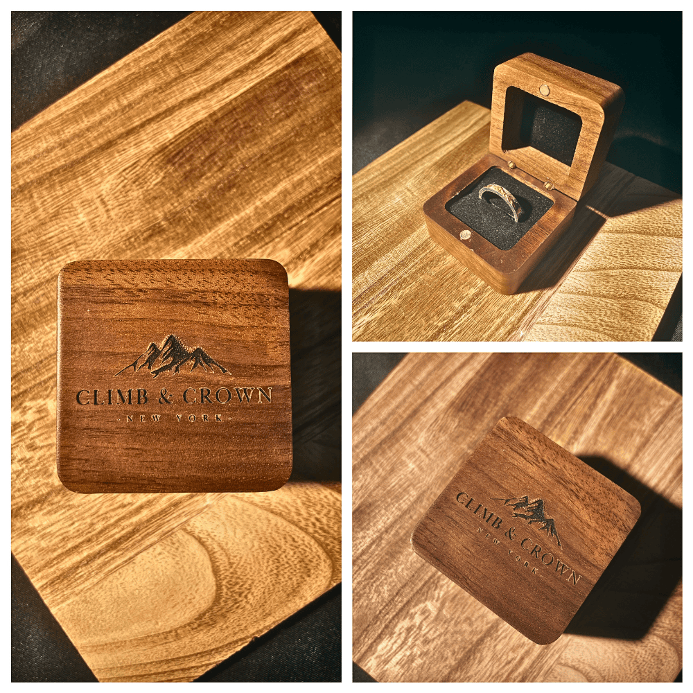 【Mt. Kailash】 Gold Hand-Engraved Mount Mens/Womens Wedding Ring