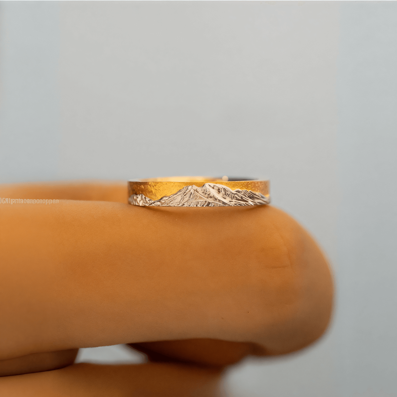 【Mt. Elbert】 Gold Rersonalized  Mount Mens/Womens Wedding Ring